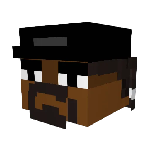 austgt Minecraft avatar head, 3D render