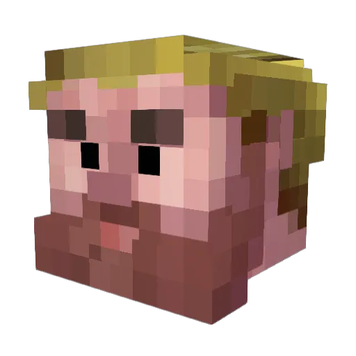 austinCZ Minecraft avatar head, 3D render