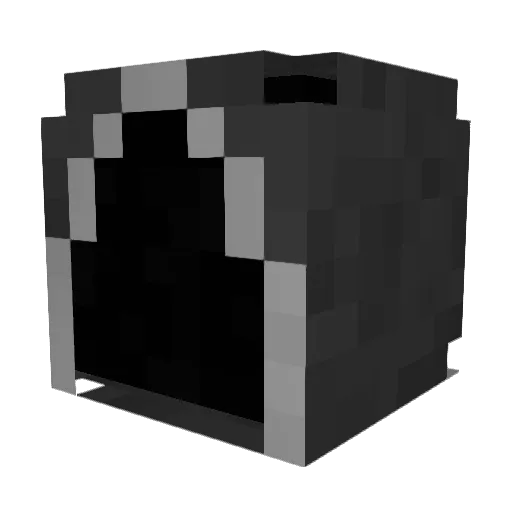 austinblackbird Minecraft avatar head, 3D render