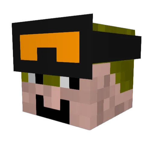 austinclr Minecraft avatar head, 3D render