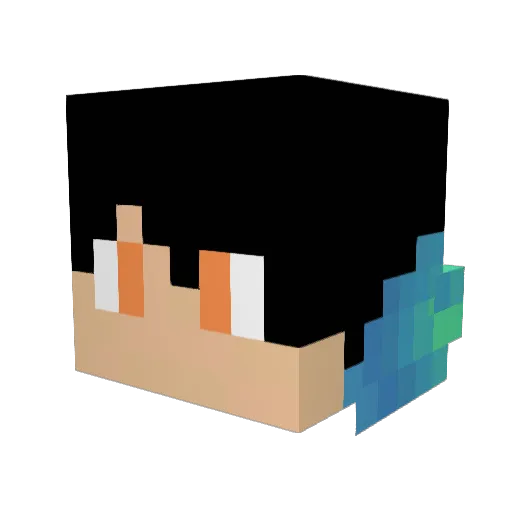 austindk Minecraft avatar head, 3D render