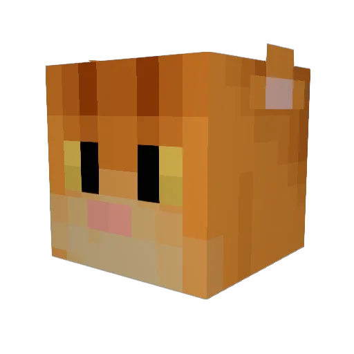 austinkitten Minecraft avatar head, 3D render