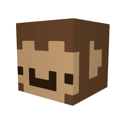 austinthefart Minecraft avatar head, 3D render