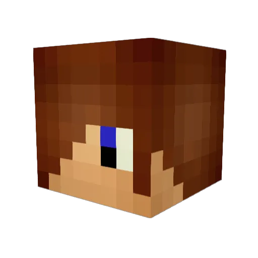 austinver Minecraft avatar head, 3D render