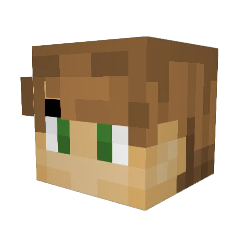 australia100 Minecraft avatar head, 3D render