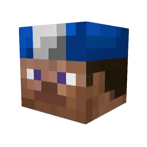 australoop Minecraft avatar head, 3D render
