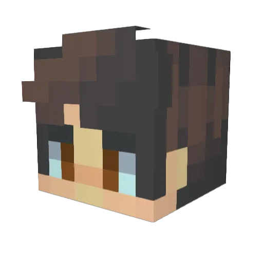 austvn Minecraft avatar head, 3D render