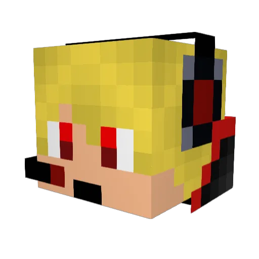ausxi Minecraft avatar head, 3D render