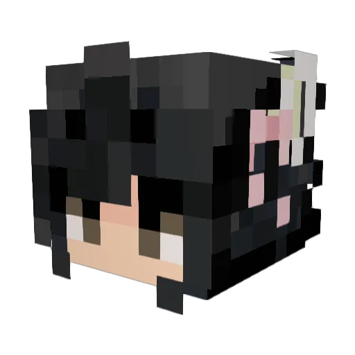 auta_ Minecraft avatar head, 3D render