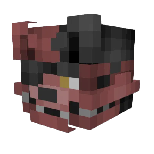 autechnull Minecraft avatar head, 3D render