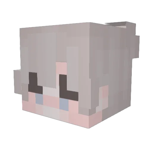 authela Minecraft avatar head, 3D render