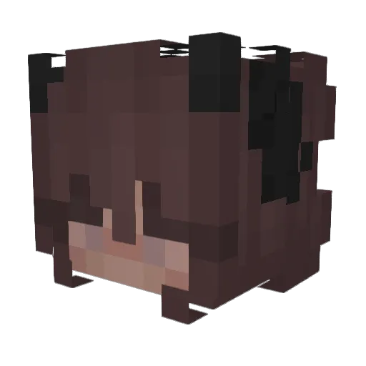 authella Minecraft avatar head, 3D render