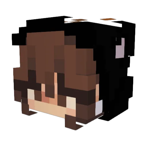 autiie Minecraft avatar head, 3D render