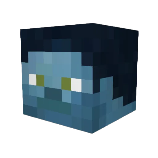 autisssm Minecraft avatar head, 3D render