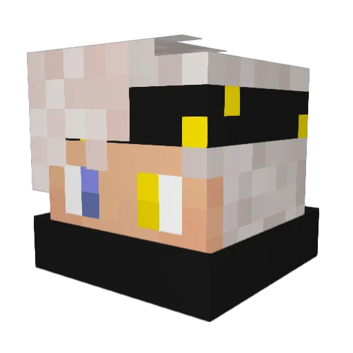 autistic_xMG Minecraft avatar head, 3D render