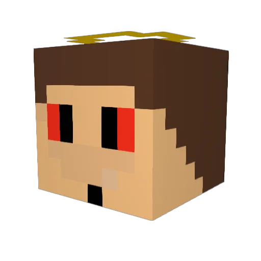 autisticvaper Minecraft avatar head, 3D render