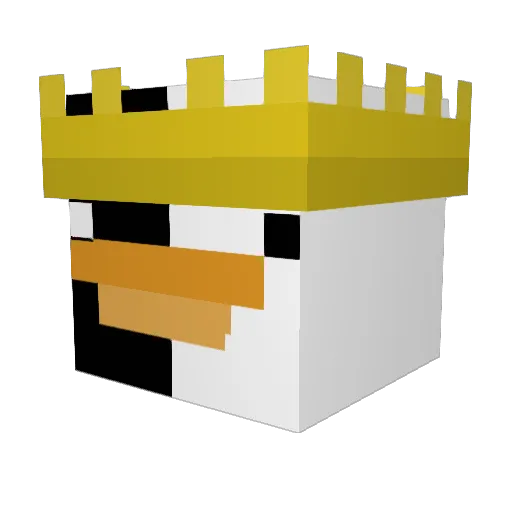 autoWIF Minecraft avatar head, 3D render