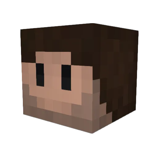 autobahnserver Minecraft avatar head, 3D render