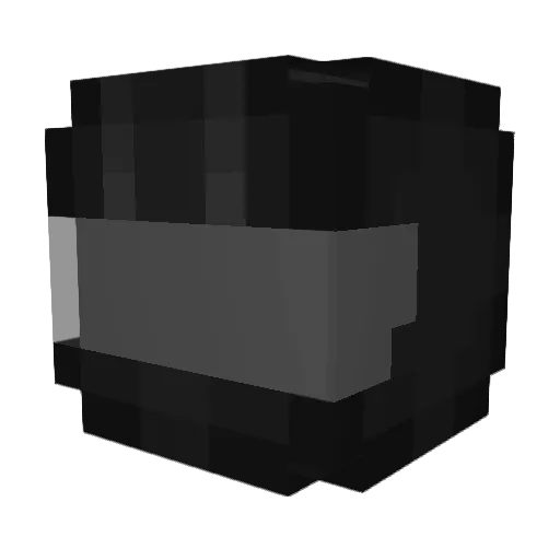 autobanned Minecraft avatar head, 3D render