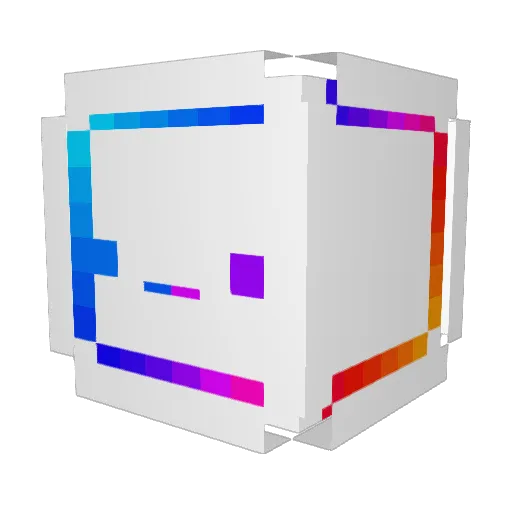 autocase Minecraft avatar head, 3D render