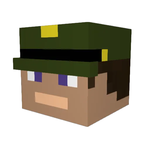 autoglass Minecraft avatar head, 3D render