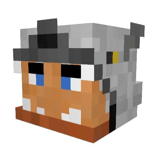 autopo Minecraft avatar head, 3D render