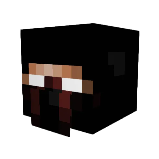 autoxanax Minecraft avatar head, 3D render