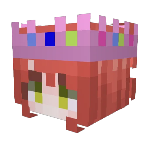 autpod Minecraft avatar head, 3D render