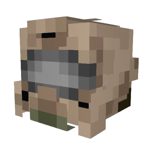 autreart Minecraft avatar head, 3D render