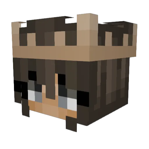 autria Minecraft avatar head, 3D render