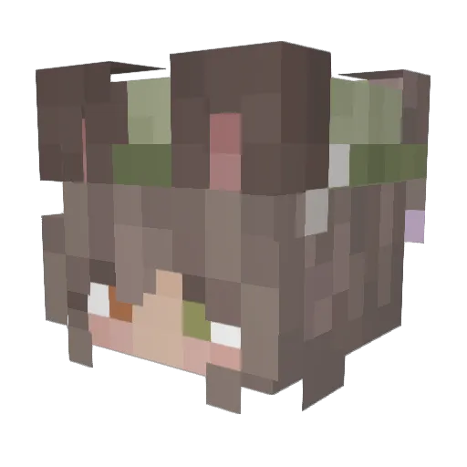 autumnbum Minecraft avatar head, 3D render
