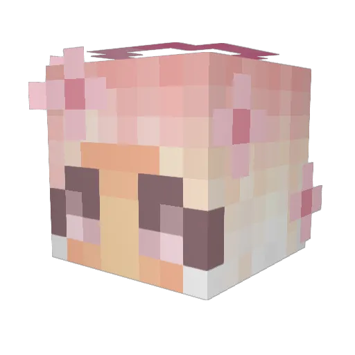 autumnmault Minecraft avatar head, 3D render