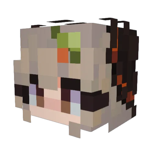 autumntheace Minecraft avatar head, 3D render