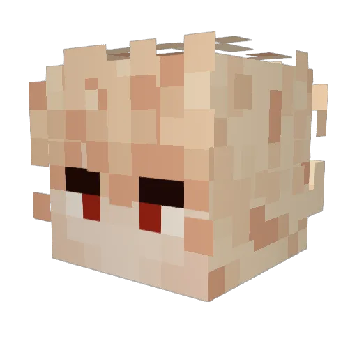 autxmn Minecraft avatar head, 3D render