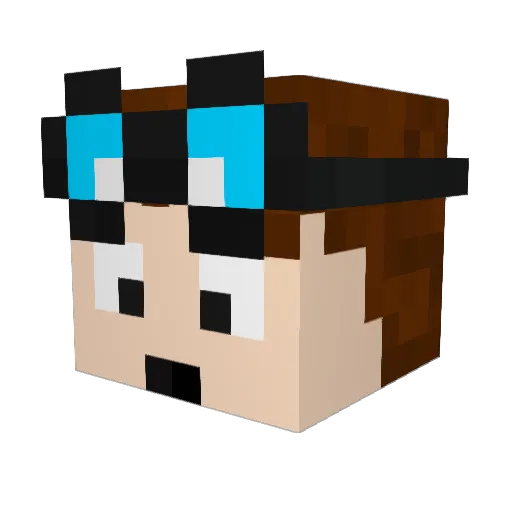 auviga Minecraft avatar head, 3D render