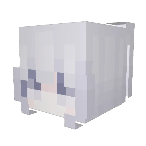 auvu Minecraft avatar head, 3D render