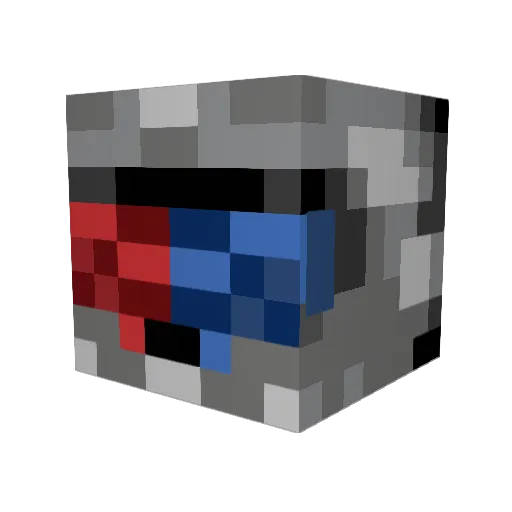 auxan Minecraft avatar head, 3D render