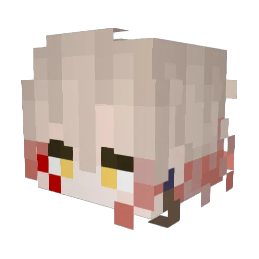 auxino Minecraft avatar head, 3D render