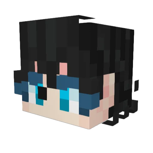 av0kisse Minecraft avatar head, 3D render
