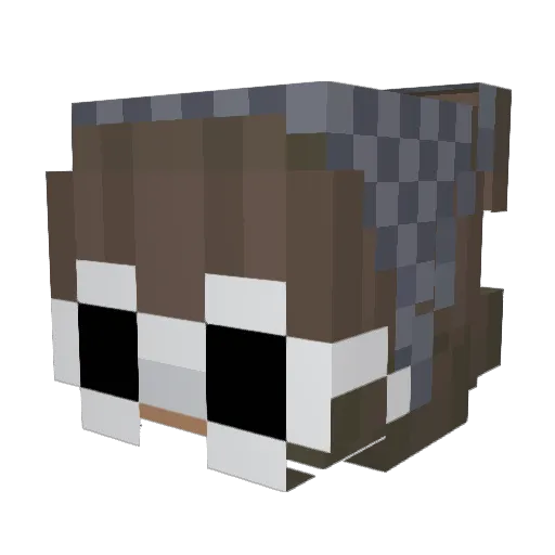 ava_d Minecraft avatar head, 3D render