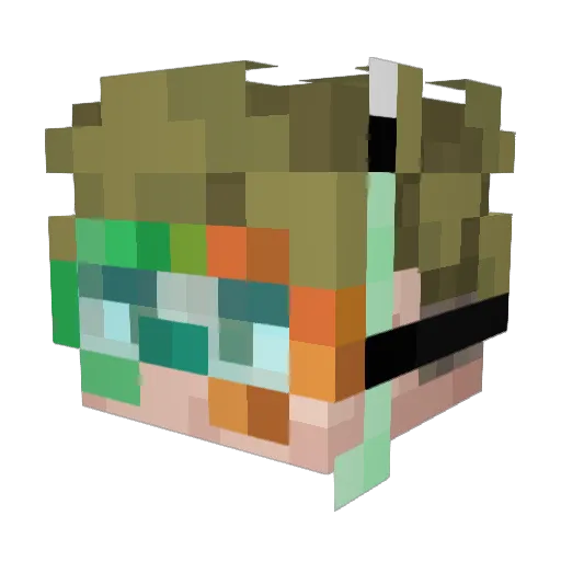 avaewwww Minecraft avatar head, 3D render