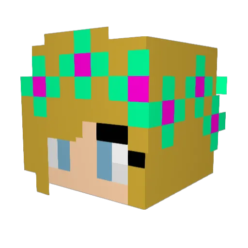 avahelen Minecraft avatar head, 3D render