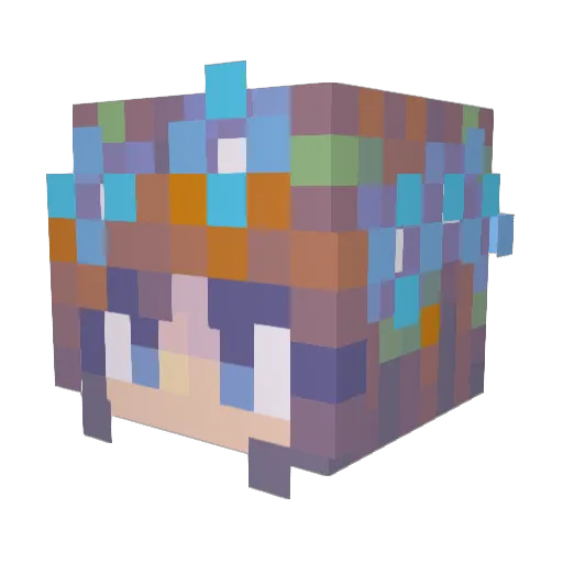 avaitors Minecraft avatar head, 3D render