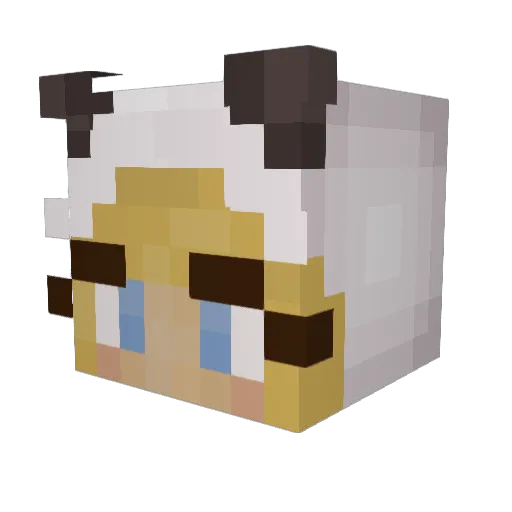 avallina Minecraft avatar head, 3D render