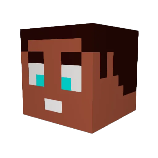 avance9 Minecraft avatar head, 3D render