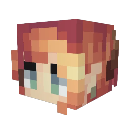 avathedragonborn Minecraft avatar head, 3D render