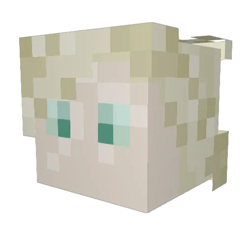 avayerg Minecraft avatar head, 3D render