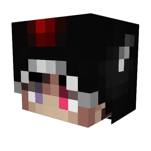 avbo Minecraft avatar head, 3D render