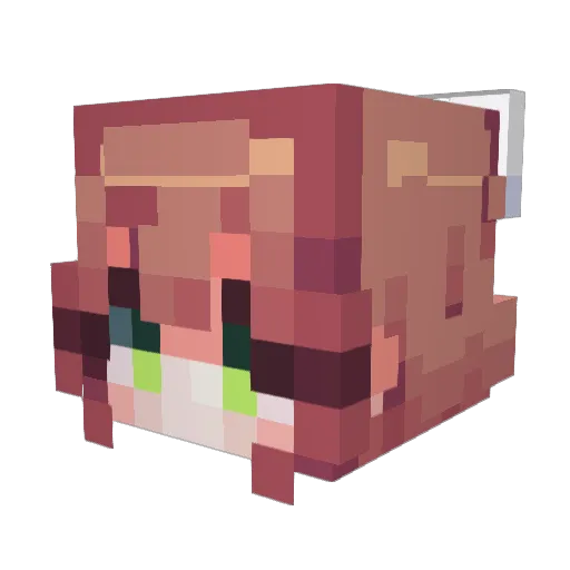 avcupid Minecraft avatar head, 3D render