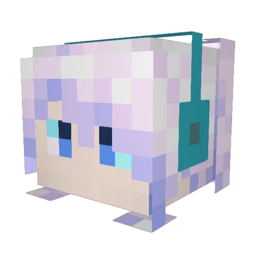 avdfb Minecraft avatar head, 3D render